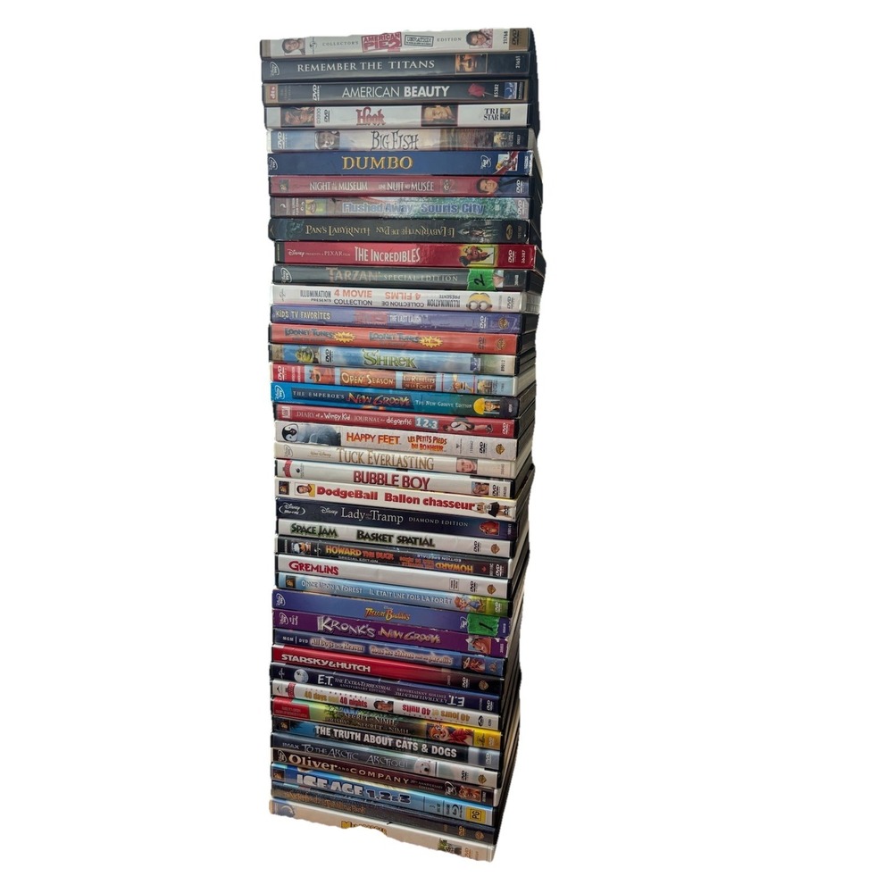 DVD Lot Of 40 Disney Happy Fun Movies Light